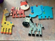 Jeff McWilliams Design Baby Room Decor Zoo Wood Pieces Giraffe, Zebra, Tiger