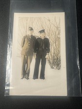 Young Man Soldier Marine military 4.5 x3 WW2 WWII Photo with Handwritten Note