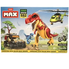 Zuru Max Dino Adventure Dino Hunt 552pc | Dinosaur Brick Building Set New Sealed