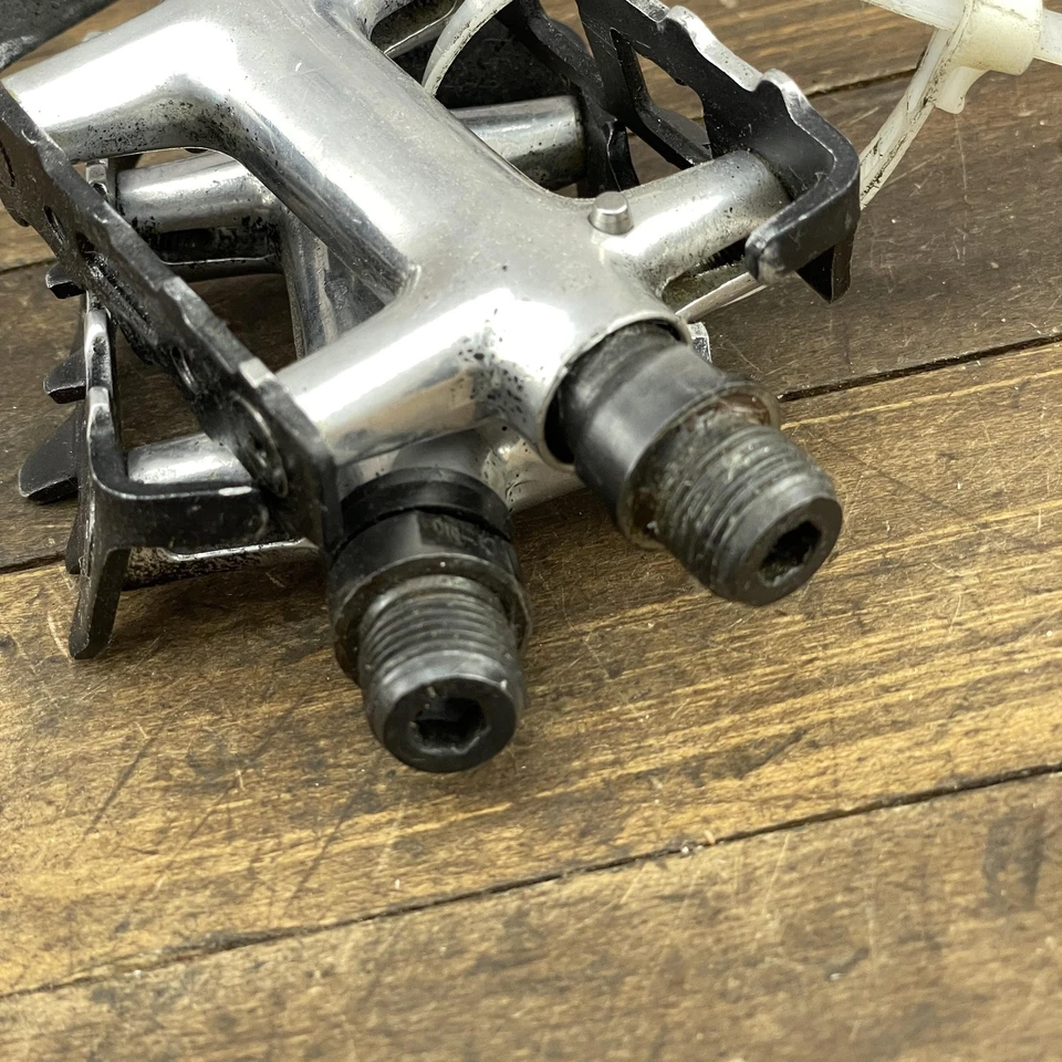 Bicicleta de montaña vintage Shimano Deore XT pedales plataforma aleación Japón 295 g Foto 3 de 4