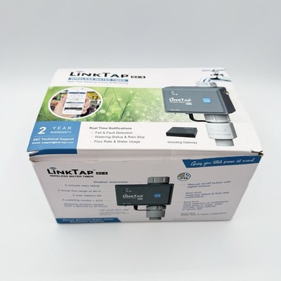 LinkTap G2-S Wireless Water Timer & Gateway W/Flow Meter Smart Sprinkler Timer