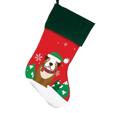 GiftsForYouNow Personalized Puggle Dog Christmas Stocking 19in Red