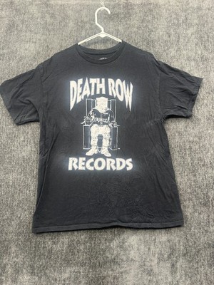 Death Row Records Rap Tees Shirt Mens Large Black Iconic Electric Chair Crewneck