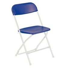 Plastic Folding Chairs Blue 10 Pack Indoor Outdoor Event Party 700 lb Capacity