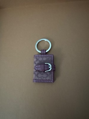 Coach Vintage Plum/Burgandy Buckle Photo Key Chain Fob NWOT