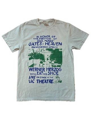 #ad Gates Of Heaven Werner Herzog Eats His Shoe Les Blank Errol Morris T Shirt $18.40