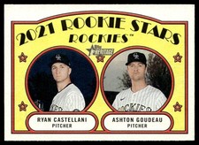 2021 Topps Heritage 2021 Rookie Stars - Rockies - Ashton Goudeau/Ryan Castellani