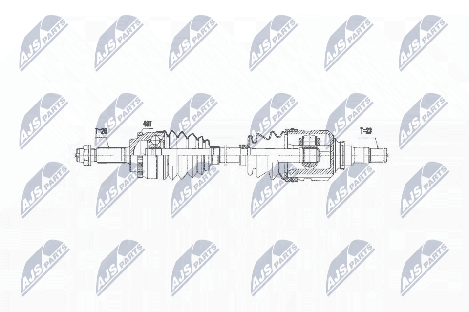 Drive shaft suitable for Toyota Corolla 1.4VVTI, 1.6VVTI 01-06 /LEFT/ OE to Ver - Image 7