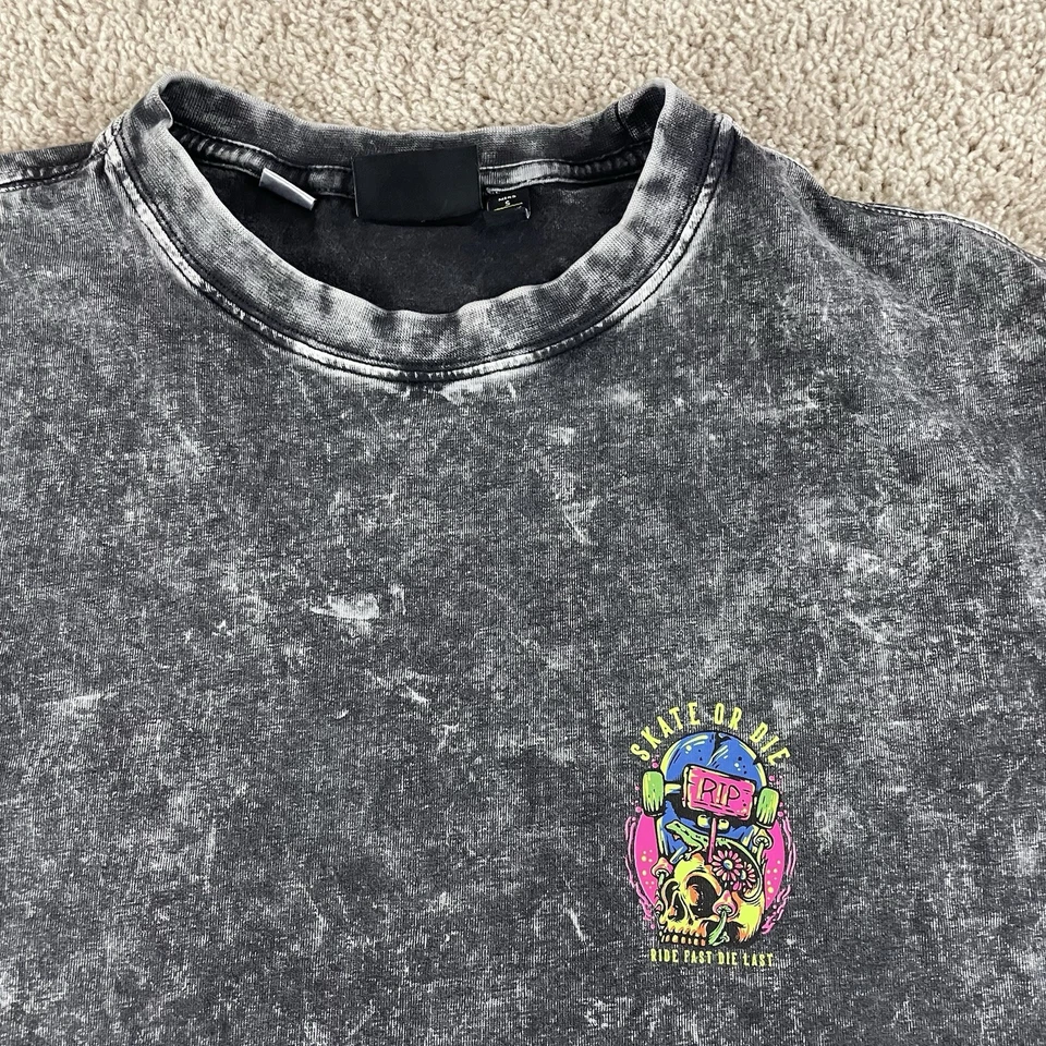 Camisa Skate Or Die Para Hombre S Mujer’s M Monopatín Lavado Ácido Patinador Grunge T559 Foto 3 de 4