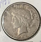 1922 Peace Dollar $1 Silver Coin - 90% Silver - Beautiful Coin