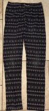 P.S. From Aeropostale Girls Kids Size 12 Black/white Snowflake Leggings
