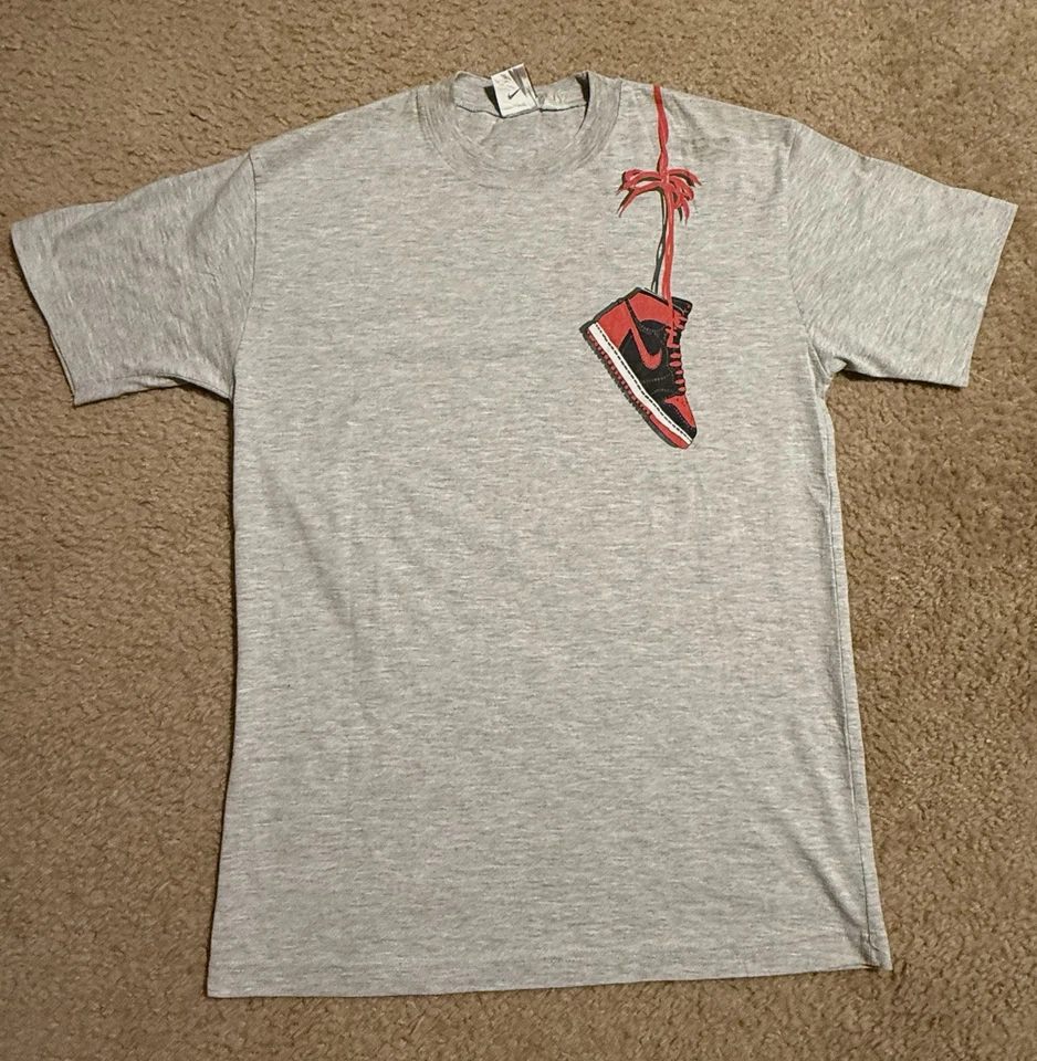 Camiseta De Colección Años 90 Nike Air Jordan 1 Bred Chicago XL 1985 Alas Sobre el Hombro M Foto 2 de 4