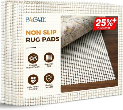 BAGAIL BASICS 8 x 10 FT Rug Pad Gripper for Hardwood Floors, Non Slip Rug Pads f