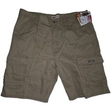 Wrangler Men's Cargo Shorts Stretch Relaxed Fit Khaki Size 40 10" Inseam NEW