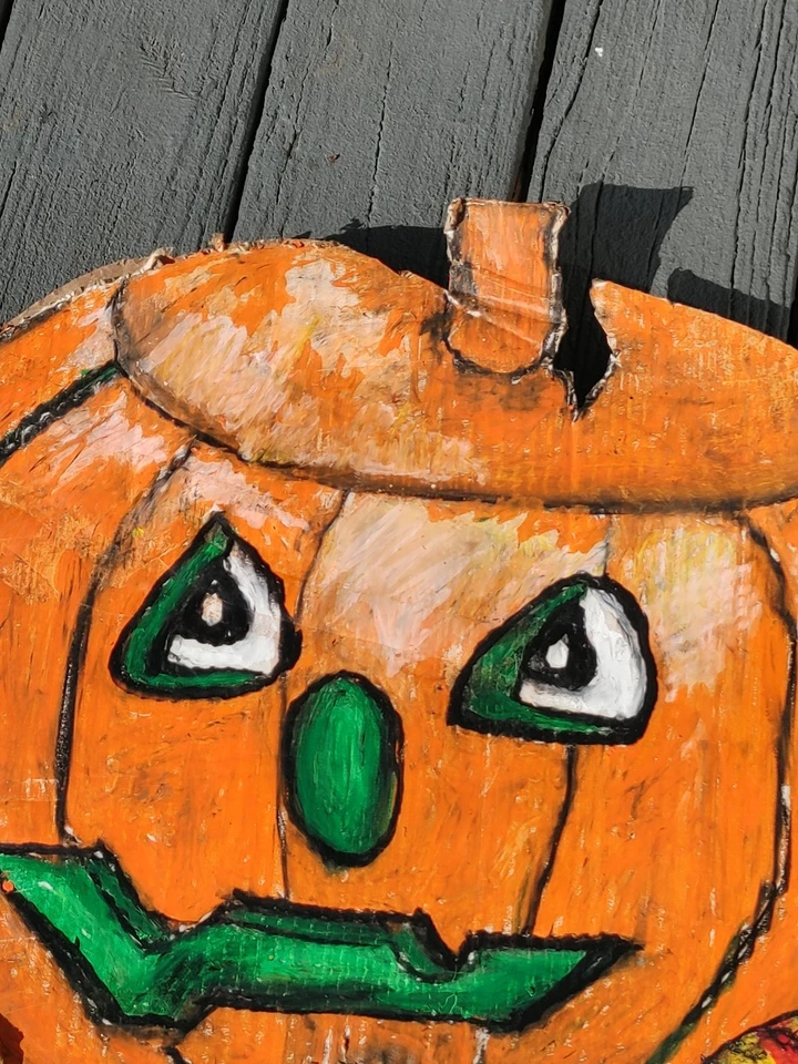 Fallout 4 Halloween Decor Pumpkin Jackolantern Huge 46" Movable Limbs Handmade - Image 4 of 4