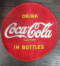 Coca Cola Drink In Vintage Embroidered Patch 7 1/4" c1950's-60's - Scarce