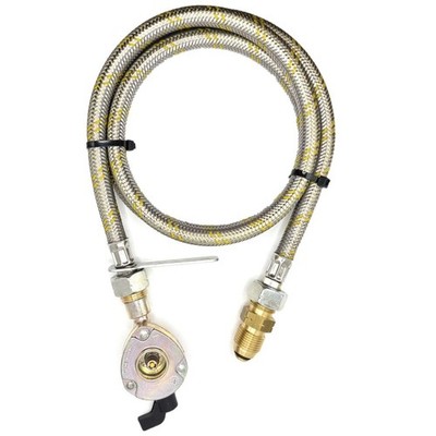 1M Hose LPG USA POL Gas Bottle butane or KLF German type, 20mm CLIP ON 21.8 LH