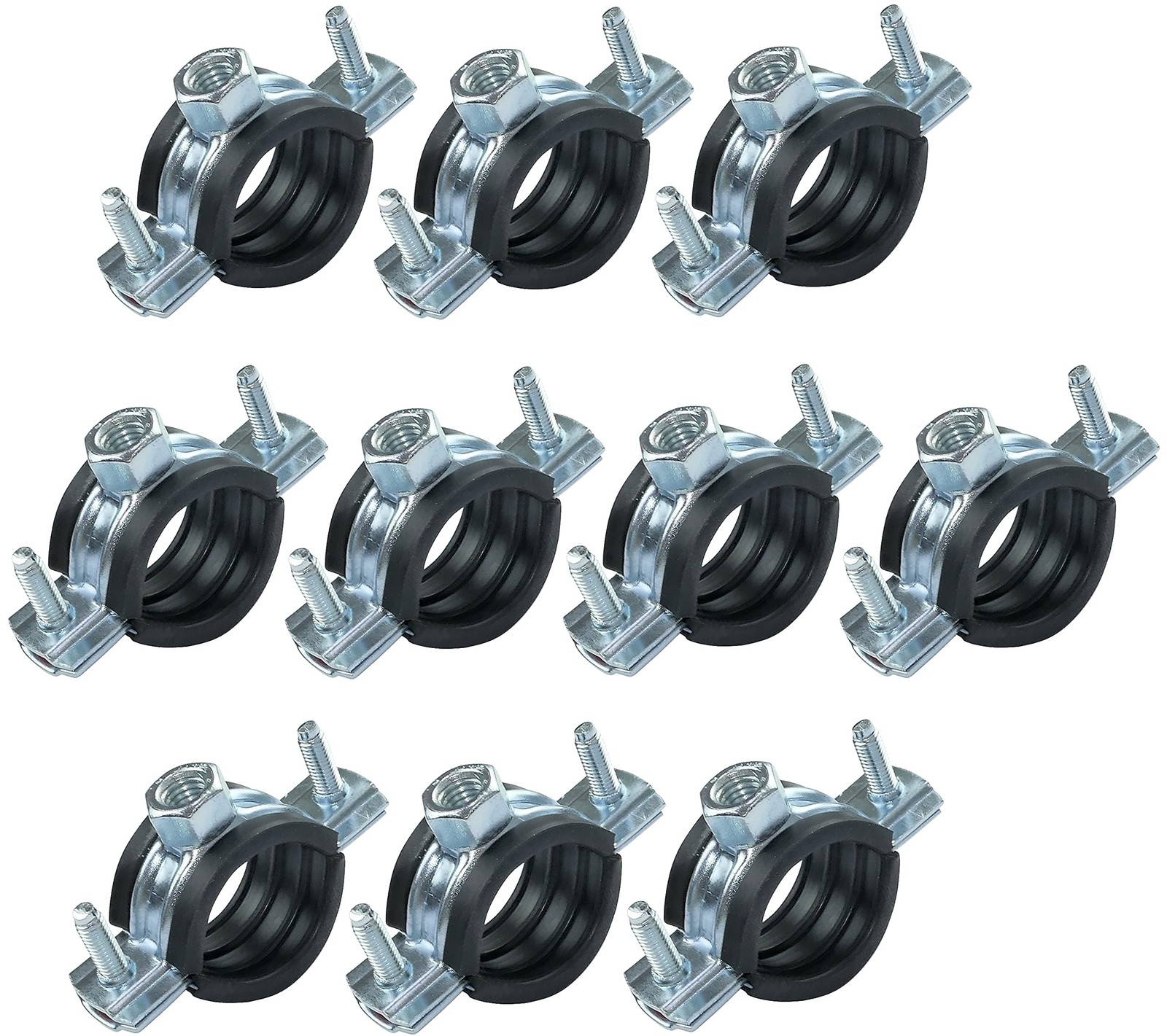 Collier isophonique pour fixer les tubes de plomberie sans vibrations de mur