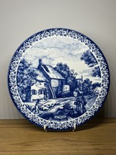 Delft Blue 1 Wall Charger/Plate COLLECTORS-De Herfst  Season 12"  Delft Blauw