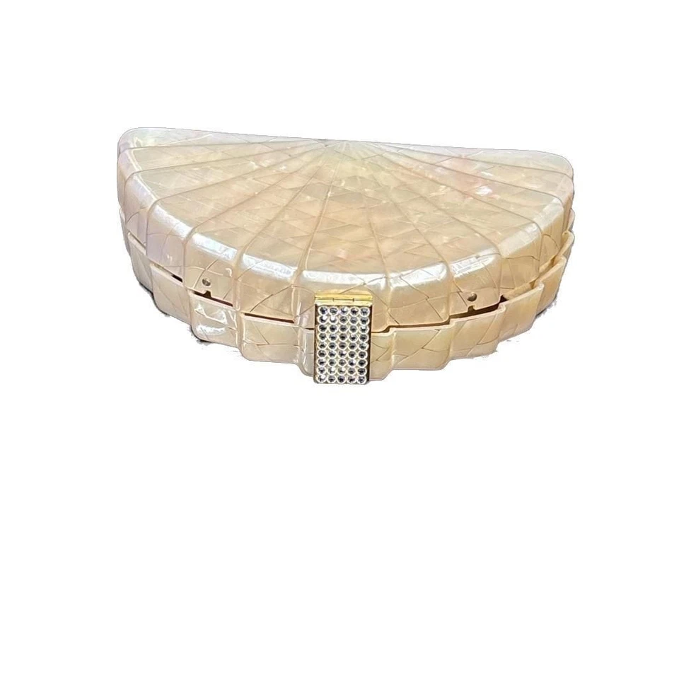 Rare vintage/60’s Mosaic Clutch Evening Bag with Rhinestone Accents - Image 2 of 4