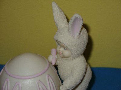 Dept 56 Springtime Stories Snowbunnies I'll Color The Easter Egg #26212  NEW!