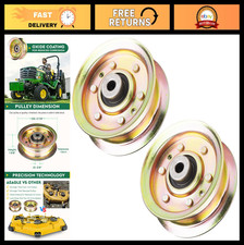 Flat Idler Pulley Compatible with AYP Craftsman Poulan Husqvarna - 2 Pack