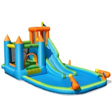 Bountech Inflatable Kids Water Slide Bounce House Splash Pool without Blower
