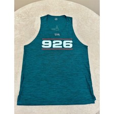 TYR Men's Athletic Tank Top Green Graphic Size M Gym Running