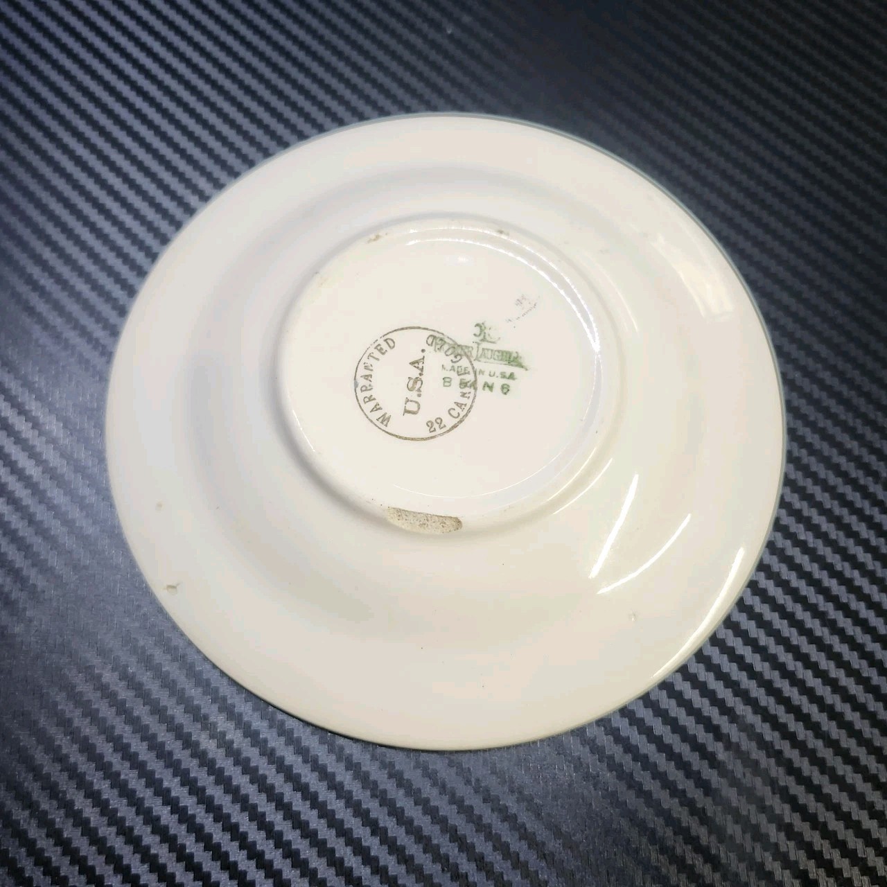 Vintage Homer Laughlin 22 Carat Gold Filligree Tea Saucer image 8
