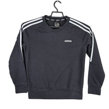 Boys Adidas Black Fleece Sweatshirt Cotton Polyester Blend Long Sleeve Size M