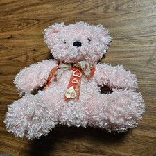 Vintage 2003 Kids of America Valentine Shaggy Bear Plush Love Heart Coquette