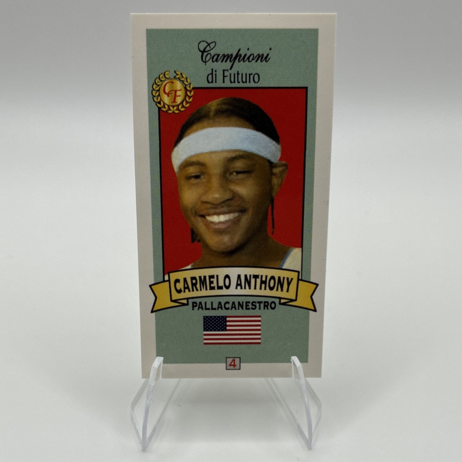 2003-04 Collezioni Firenze Campioni di Futuro Carmelo Anthony #4 -mini mint 