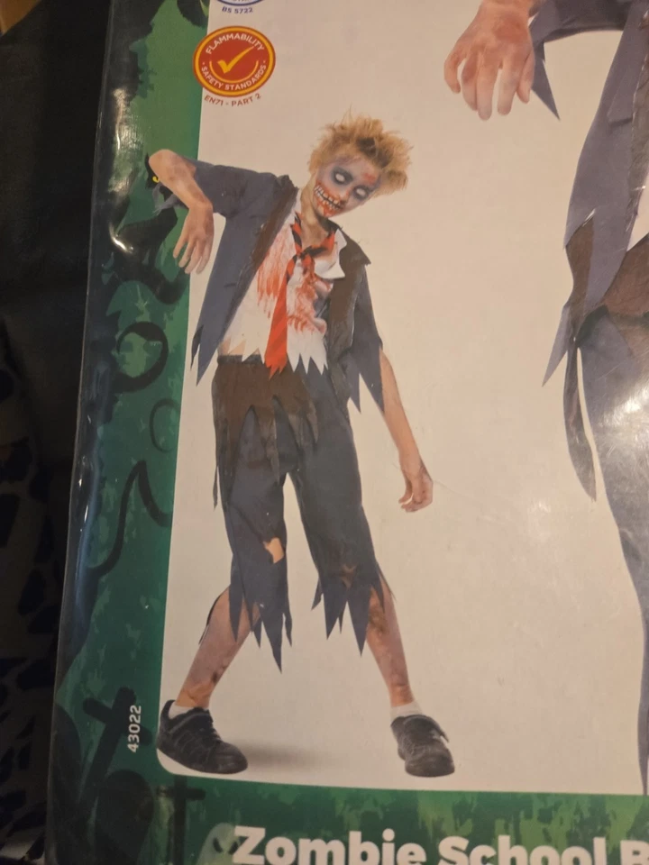Disfraz de zombi niño escolar talla Tween 12+ Foto 3 de 4