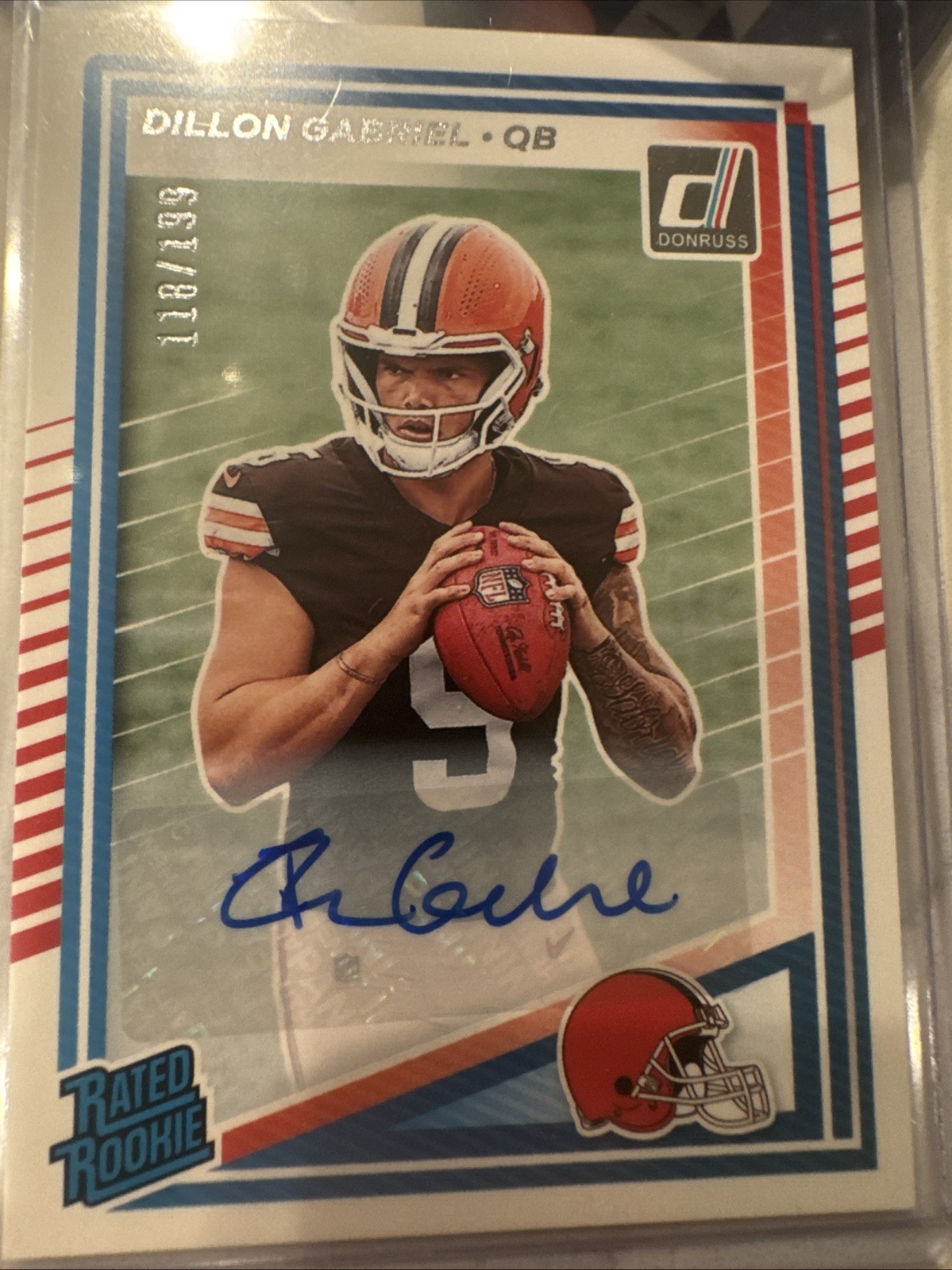 2025 Panini Donruss Football Dillon Gabriel Rated Rookie Auto /199 QB Browns