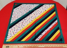 Vintage Scarf "Italy" Geometric Abstract Design Groovy Stripes Polka Dots