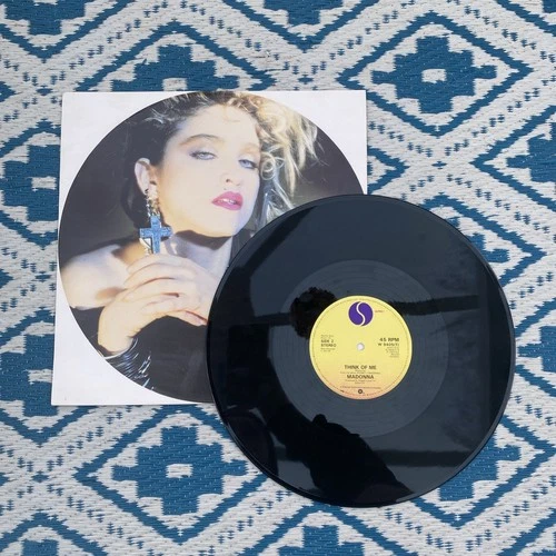 Madonna Holiday Think Of Me Uk Import Rare 12" Record Single Record 1983 Oop Vg+