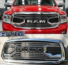 Chrome Grille For 2013-2018 Dodge Ram 1500 Grill Big Horn Front Grille Wletter
