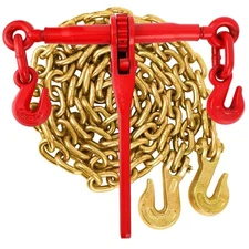 GarveeTech Binder 5/16"-3/8" with 10ft Chain Heavy Duty Load Binder Industrial