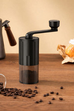 Portable Manual Coffee Grinder Hand Crank Bean Mill Adjustable Burr Grind Size