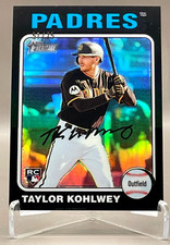 2024 Topps Heritage High Number Taylor Kohlwey Rookie Black Refractor Padres RC