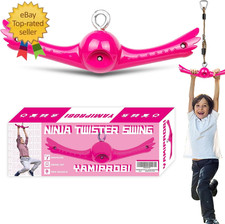 Ninja-Twister Swing Spins Set: Slackline Attachments - 360 Handle Twist-Spin Fl