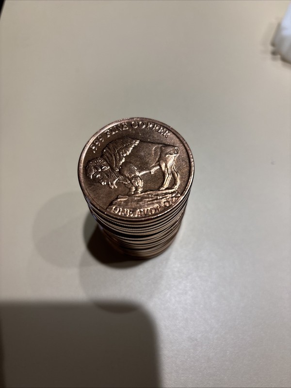1 Ounce Pure 999 Copper Round Coin Bullion