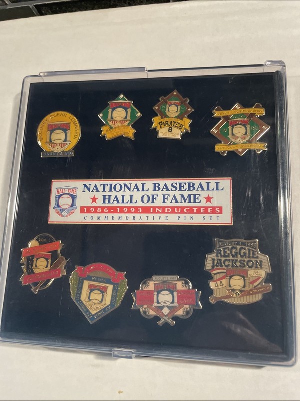 Vintage National Baseball Hall of Fame 1986-1993 Inductees Commemorative Pin Set