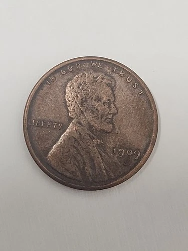 RARE-1909 S EXTRA FINE LINCOLN ONE CENT (LIGHTLY CLEANED)
