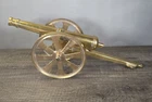 Vintage 15" Heavy Brass Cannon Model Civil War Era Uncleaned