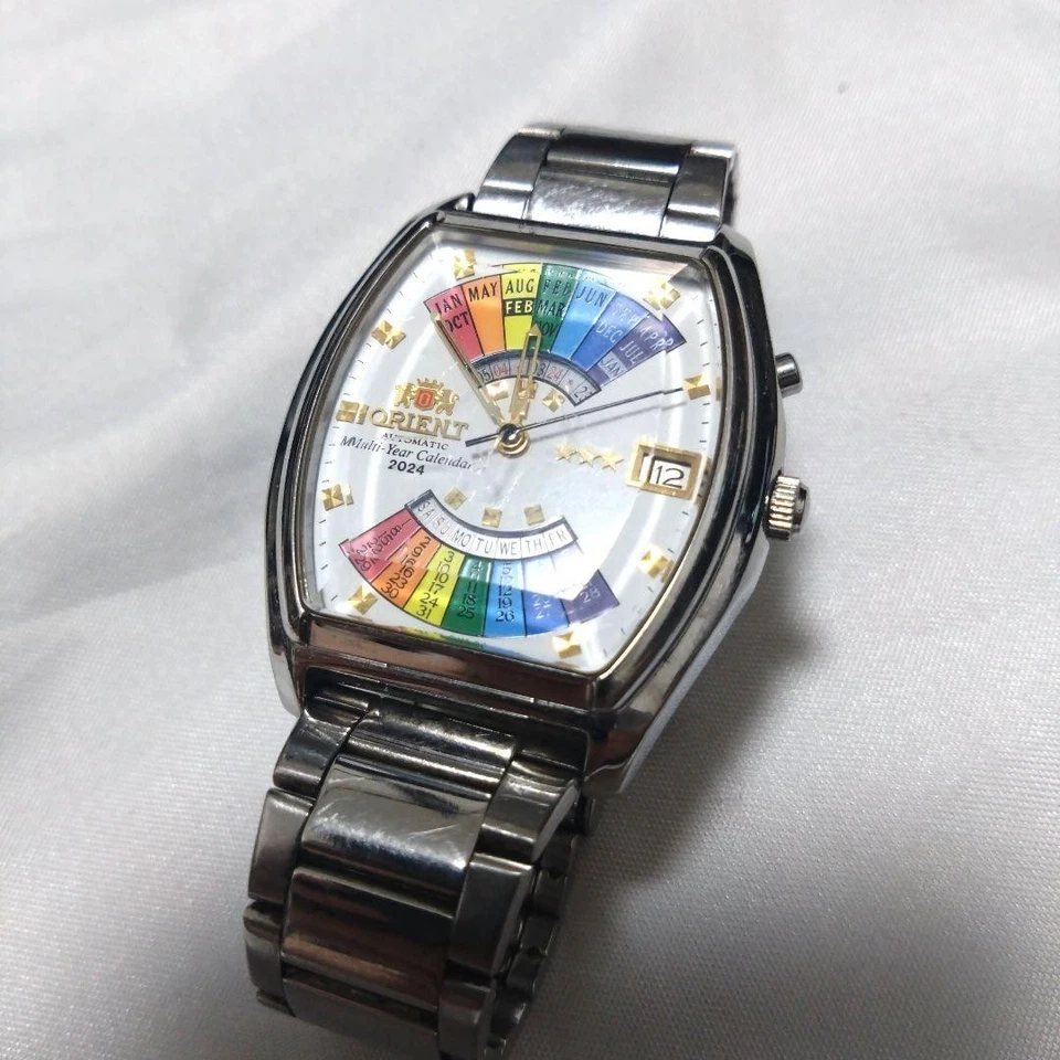 Rare ORIENT Automatic Calendar Watch Men's Fashion Timepiece Vintage Style - image 2 of 4