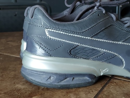 Puma Shoes Mens 8.5 Running Sneakers Gray Athletic Lace Up Low Sneakers - Picture 3 of 11