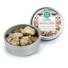 Rich Dark Mayan Copal Resin Incense - Brown Copal, Obsidian Copal + METAL TIN