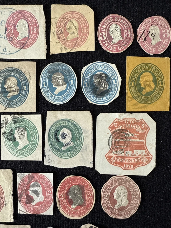 1853-1969 US 65 Stamped Envelopes Stamp Only, SC#U9-U511, UX24-UX38 (CV ~$414) - Image 3 of 4