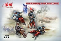 ICM 35705 1/35 French Infantry On The March (1914) (4 Figures) (100% New Formen